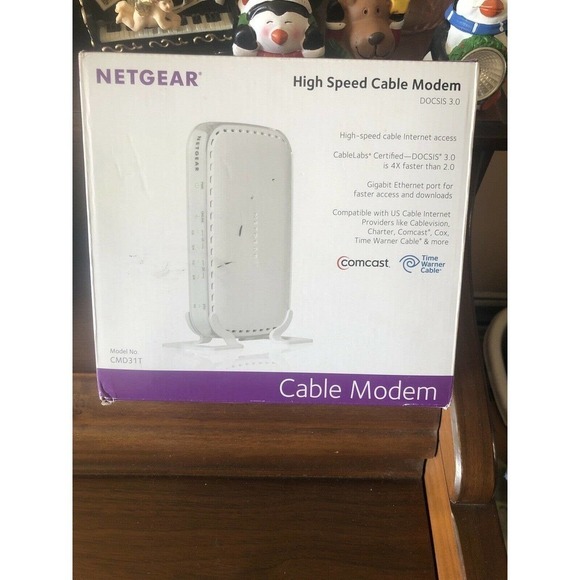 New NETGEAR CMD31T-100NAS High Speed Cable Modem DOCSIS 3.0 External Port IPv6 - Picture 2 of 12
